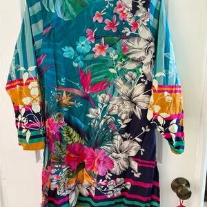 Vibrant Floral Long Sleeve tunic